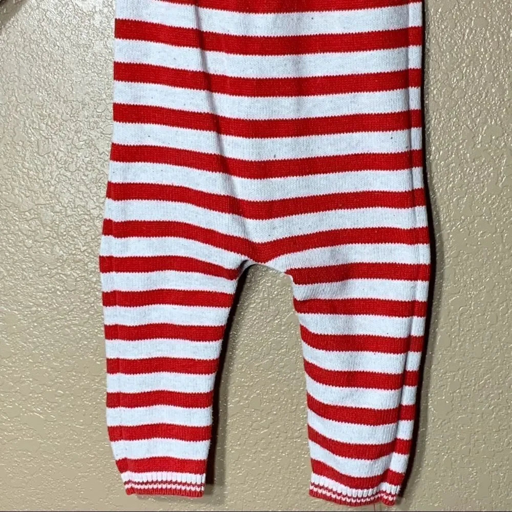 Cat & Jack baby red and white long sleeve one piece‎